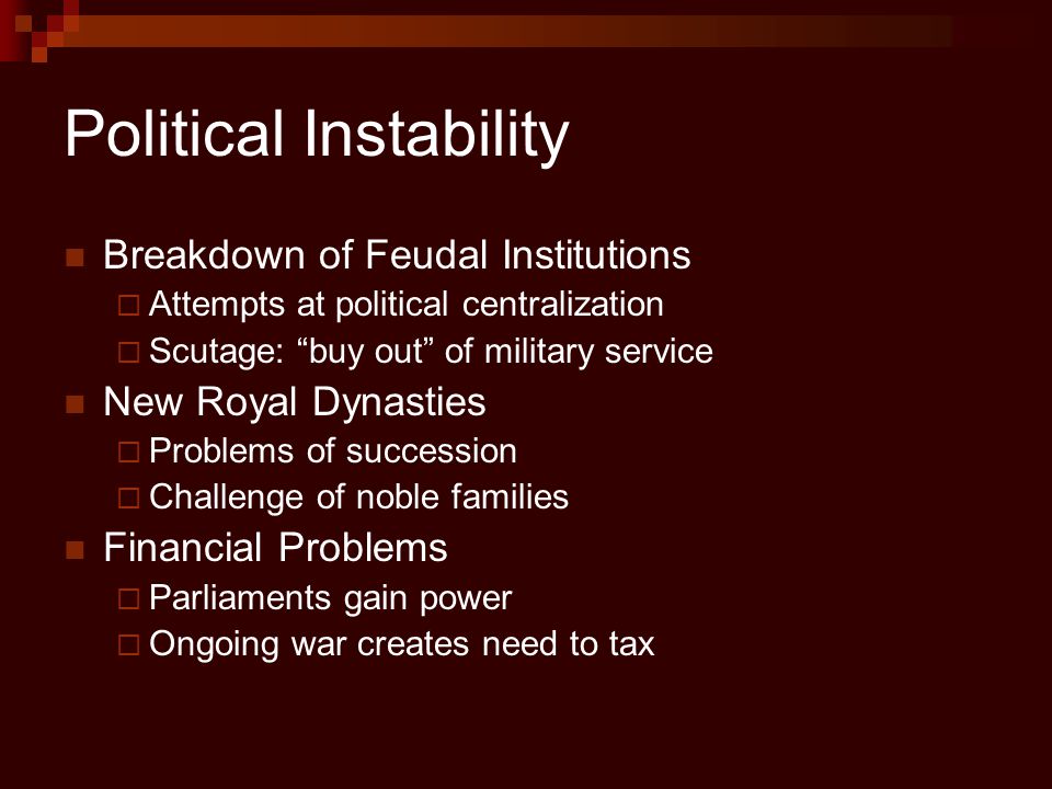 possible solutions to political instability